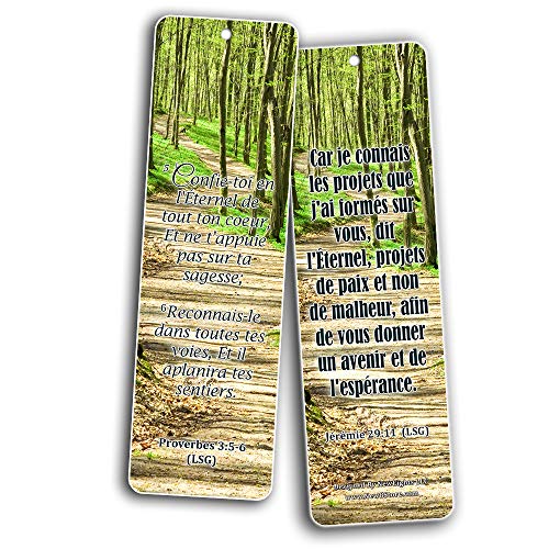 French Wisdom Bible Verse Bookmarks (30-Pack) - Encouraging French Wisdom Bible Verses Perfect To Give Encouragement and Comfort