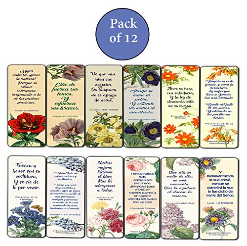 Spanish Flower Bookmarks Scriptures Series 2