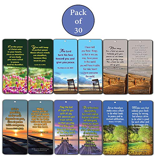 New Inspirational Bible Verses Bookmarks (Peace)