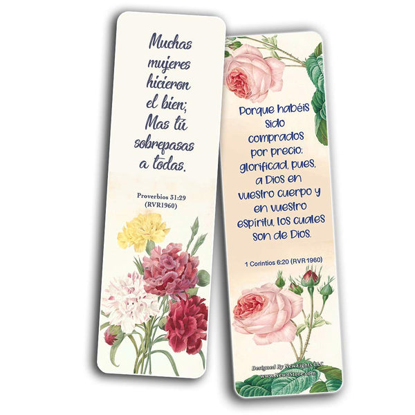 Spanish Flower Bookmarks Scriptures Series 2