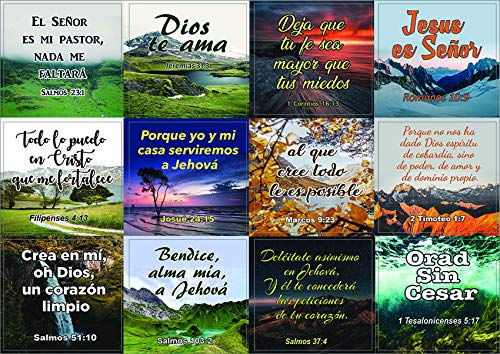 Spanish Religious Stickers (10-Sheet) - Assorted Mega Pack of Spanish Inspirational Stickers