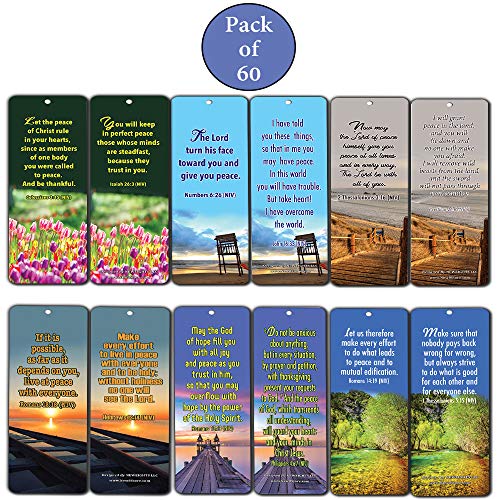 New Inspirational Bible Verses Bookmarks (Peace)