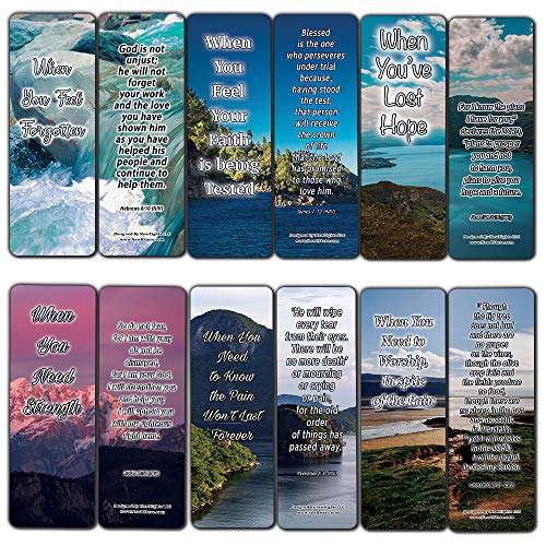 When Your Faith Is Tested Memory Verses Bookmarks (60-Pack) - Perfect Giftaway for Sunday School and Ministries