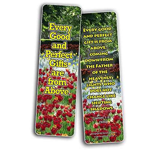 Thankful Bible Verses Bookmarks (60 Pack) - Perfect Giveaways for Sunday School and Ministries