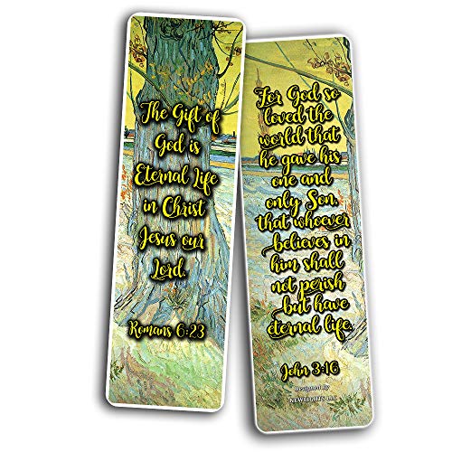 Christian Bookmarks Cards - Jesus has Risen (60 Pack) - John 3:16 Scriptures - God's Love Living Faith - Great Stocking Stuffers for Sunday School Bible Study Men Women Ministry Baptism Encouragement