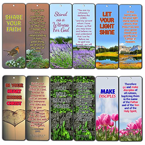 Bible Verses About Become A Witness for Christ (60 Pack) - Perfect Giveaways for Sunday School and Ministries