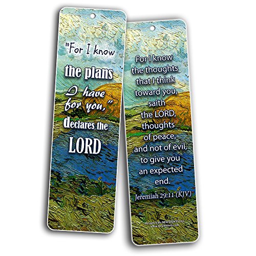 NewEights Christian KJV Bookmarks - Be Strong (12-Pack) - Collection Motivational of Bible Verses