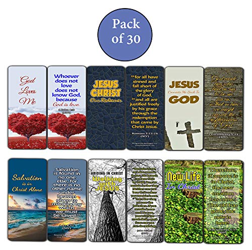 Jesus Our Redeemer Scriptures Bookmarks (30 Pack) - Handy Bible Texts About Being Saved Through Christ Jesus