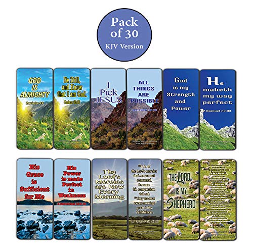 Christian Bookmarks - KJV Almighty God Inspirational Favorite Bible Verses