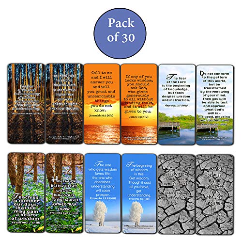 Wisdom Scriptures Cards Bookmarks (30-Pack)