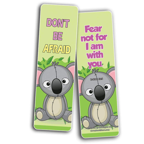 Encouraging Bible Verses Bookmarks for Kids - Animal Series 1