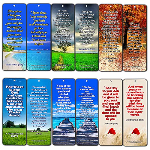 Bible Texts to Strengthen Prayer Life Bookmarks (60-Pack)
