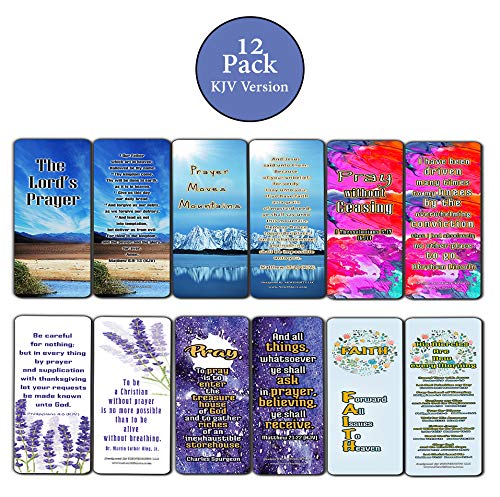 Christian Prayer Inspirational Bookmarks Cards KJV
