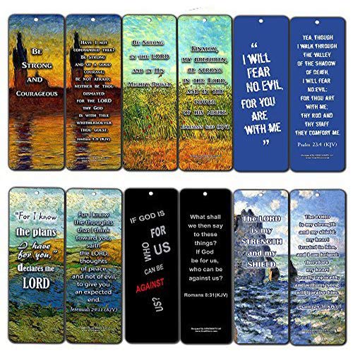 NewEights Christian KJV Bookmarks - Be Strong (60-Pack)