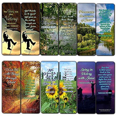 Bible Verses about Victory NIV Bookmarks (30 Pack) - Handy Christian Daily Reminder