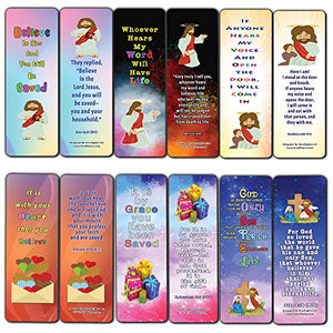 Salvation Gospel Bible Verses Bookmarks for Kids (12-Pack)