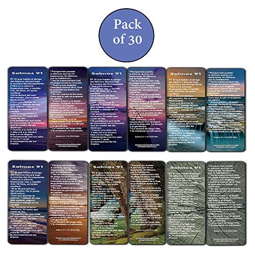 Spanish Psalm 91 Bookmarks Cards RVR1960