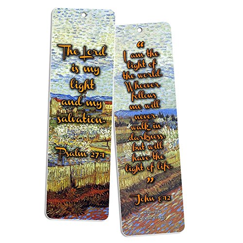 Christian Van Gogh Bookmarks Cards - God is Love (60 Pack)- Bible Scripture Prayer Cards - War Room Decor - Encouragement Gifts - VBS Bible Study Sunday School Baptism Church Camp Stocking Stuffers