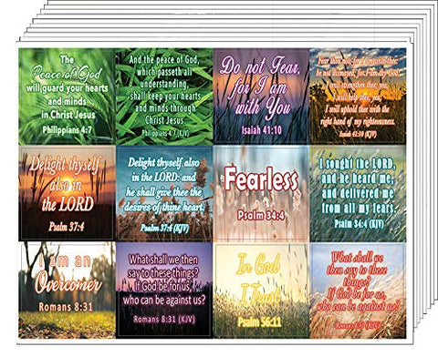 Bible Verses to Soothe Your Soul Stickers (10-Sheet) - Encouraging Colorful Stickers
