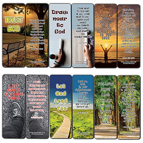 Bible Verses on Surrender to God Bookmarks (60-Pack) - Perfect Giftaway for Sunday School and Ministries