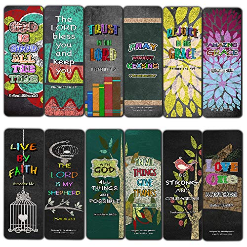 Scripture Bible Verses Bookmarks (30 Pack) - Handy Christian Daily Reminder