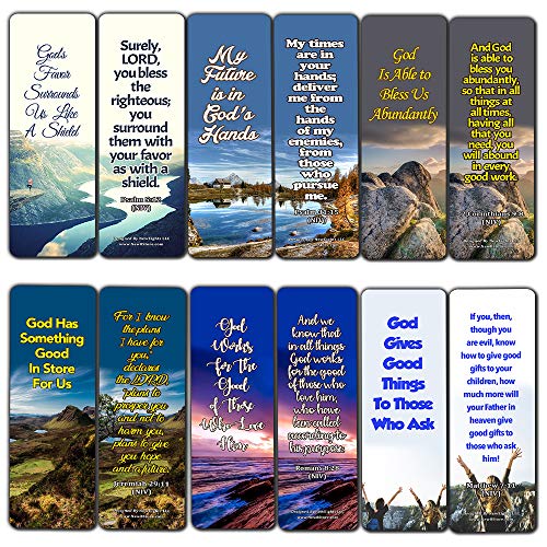 Top Bible Verses on God?s Blessing and Favor On Our Lives Bookmarks (60 Pack) - Perfect Giveaways for Sunday School and Ministries Designed to Inspire Women and Men