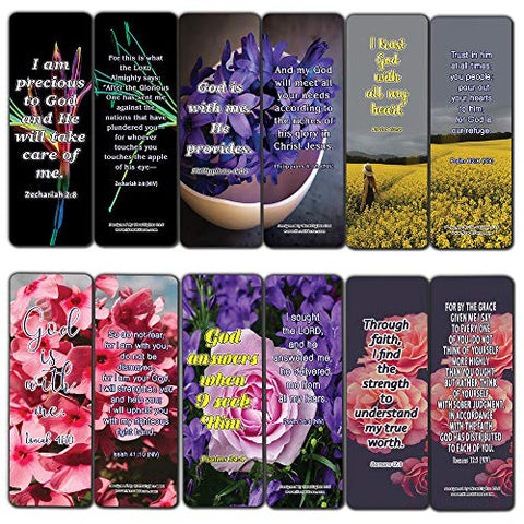 Christian Affirmations Bible Verses for Women Cards (12-Pack)