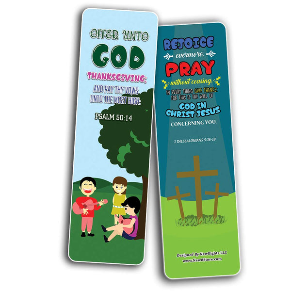 Top Bible Verses for Thanksgiving Bookmarks for Kids