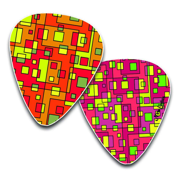 Colorful Pattern Guitar Picks - Great Assortment Of Colorful Pattern Guitar Picks For Musicians