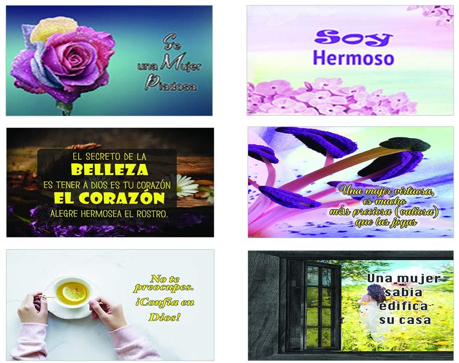 Spanish Devotional Bible Verses for Women Postcards (60-Pack)
