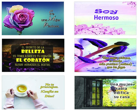 Spanish Devotional Bible Verses for Women Postcards (30-Pack)
