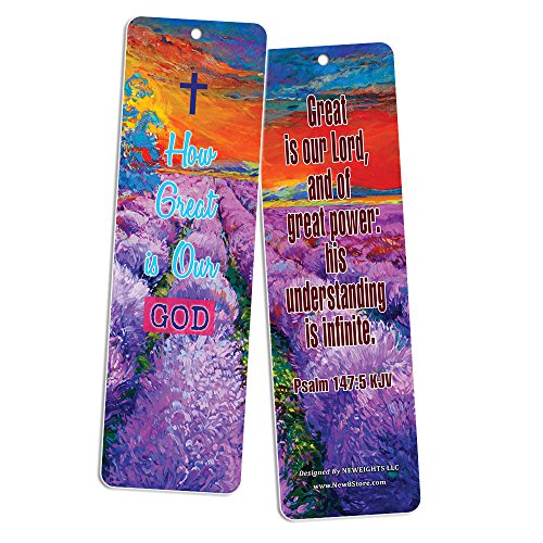 Favorite Bible Verses Bookmarks King James Version KJV (12-Pack) - Reassuring us with God's Message of Love and Hope - Prayer Cards Religious Christian Gift to Encourage Men Women Teens Boys Girls Kid