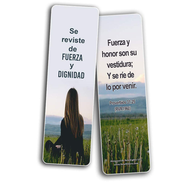 Spanish Bible Verses About Virtuous Woman Bookmarks