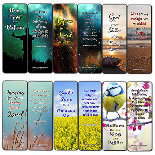 Hope in God Bible Bookmarks (60 Pack) - Perfect Giftaway for Sunday School