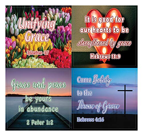 Encouraging Religious Stickers - Love and Grace of God (5-Sheet) - Great Variety Colorful Stickers