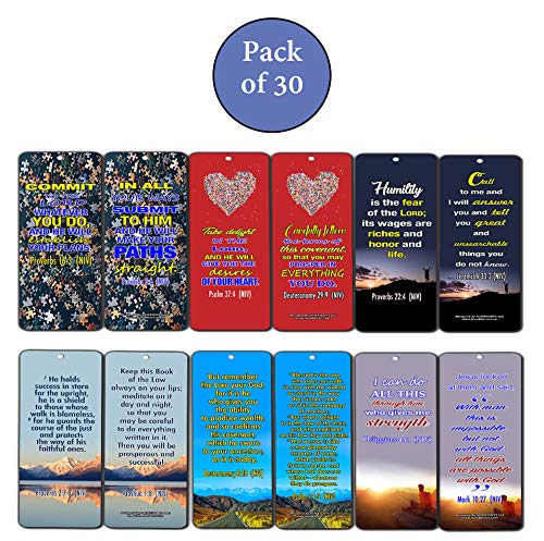 Success Bible Verses Bookmarks NIV (30-Pack) - Great Bible Text Compilation About Success in Bible Perspective