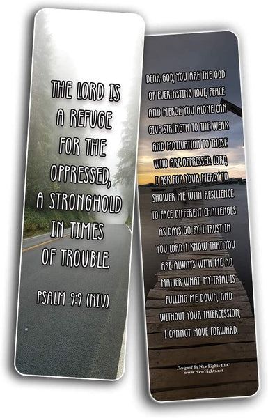 Popular Prayers and Bible Scriptures on Encouragement Bookmarks (12-Pack) - Sunday School Easter Baptism Thanksgiving Christmas Rewards Encouragement Gift God's Protection & Assurance