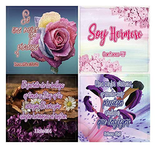 Encouraging Religious Stickers - Spanish Christian Stickers for Women Series