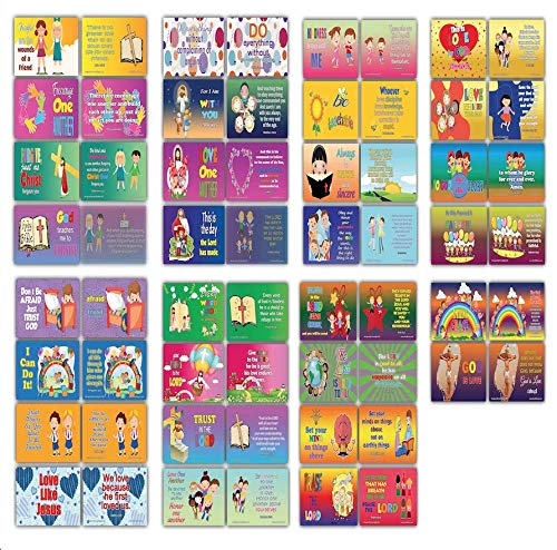 Daily Devotional Topical Bible Verses for Kids NIV Flashcards (30 cards x 4 set )