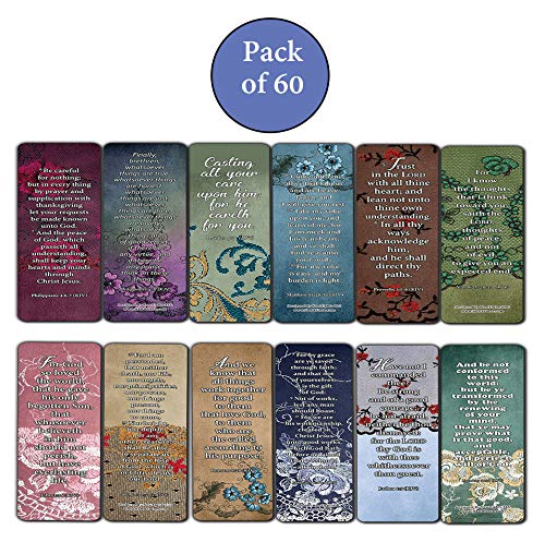 Vintage Favorite KJV Scriptures Bookmarks for Women (60-Pack) - Great Giveaways for Ministries and Sunday Schools