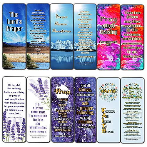 Christian Prayer Inspirational Bookmarks Cards KJV