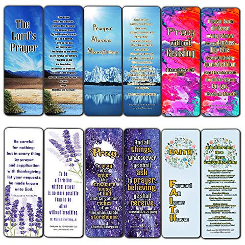 Christian Prayer Inspirational Bookmarks Cards KJV