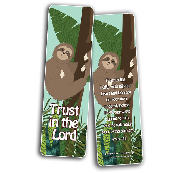 Encouraging Bible Verses Bookmarks for Kids - Animal Series 2