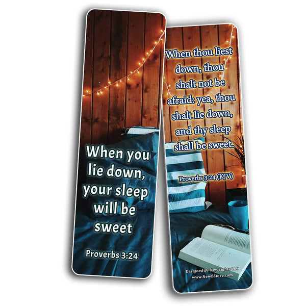 Bible Verses to Help You Sleep Bookmarks Cards