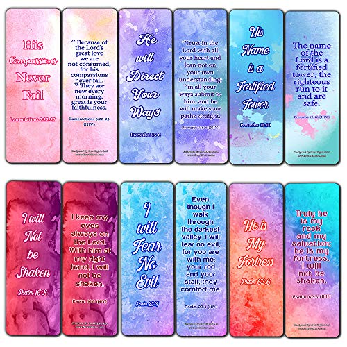 Popular Bible Verses for Senior Citizens Bookmarks (60-Pack) - Great Giveaways Perfect for Elderly