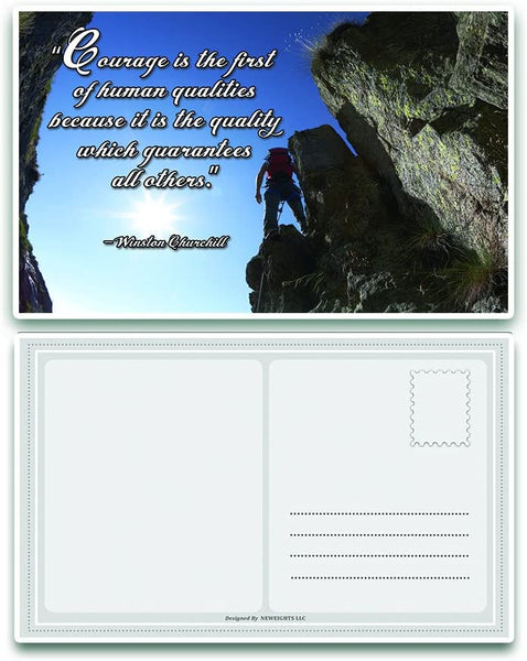 NewEights Adventure Inspirational Quotes Postcards Cards Set (12 Pack) - Great Variety Postcards with Motivational Scriptures