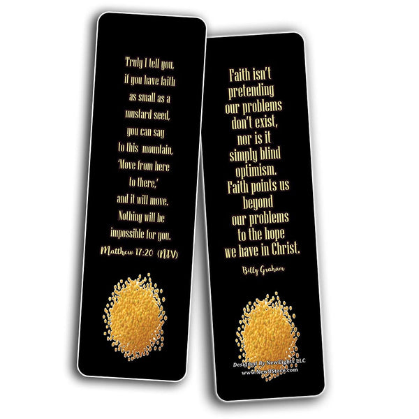 Faith Bible Scriptures & Quotes Bookmarks Cards (60-Pack)