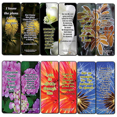 Popular Bible Verses for Teenage Girls Bookmarks (12-Pack)