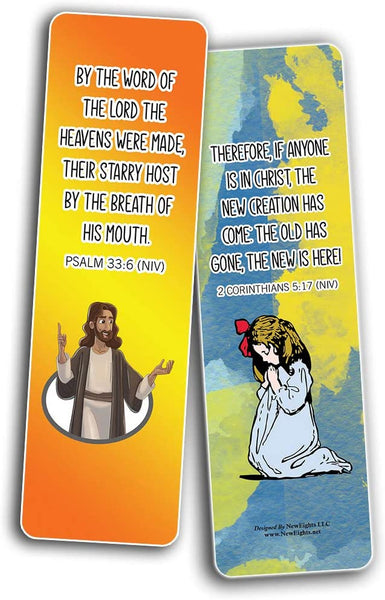 NewEights Bible Memory Verses on Creation Series 2 (30-Pack) – Daily Motivational Card Set – Collection Set Book Page Clippers – Ideal for Church Events