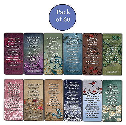 Spanish Vintage Favorite Scriptures Bookmarks for Women (60-Pack) - Great Giveaways for Ministries and Sunday Schools